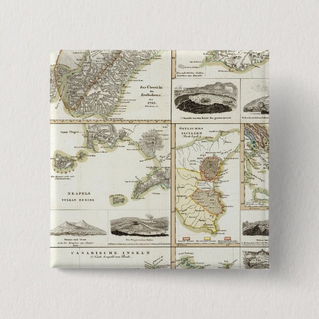 Vulkanaktivität im Atlantik Button (Vorderseite)