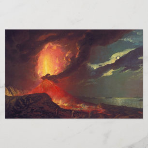 Vulkanausbruch des Vesuv (lebender Vulkan) Briefpapier