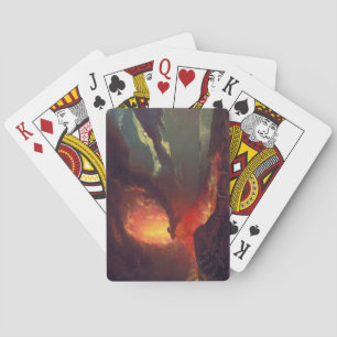 Vulkanausbruch des Vesuvs (aktiver Vulkan) Spielkarten