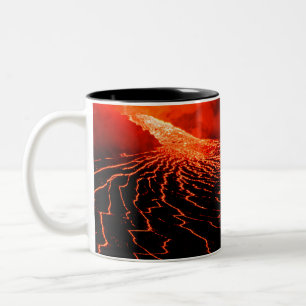 Vulkanausbruch Zweifarbige Tasse