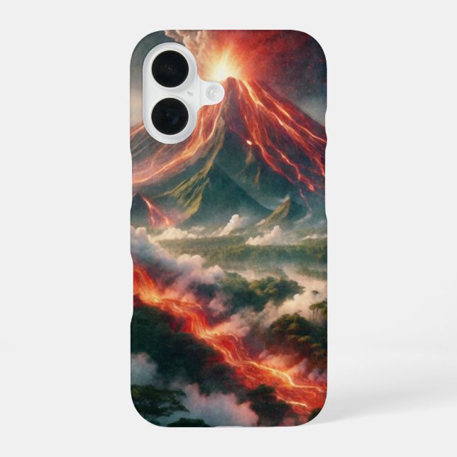 Vulkanausbrüche iPhone 16 Hülle (Rückseite)