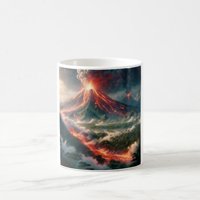 Vulkanausbrüche Kaffeetasse (Mittel)