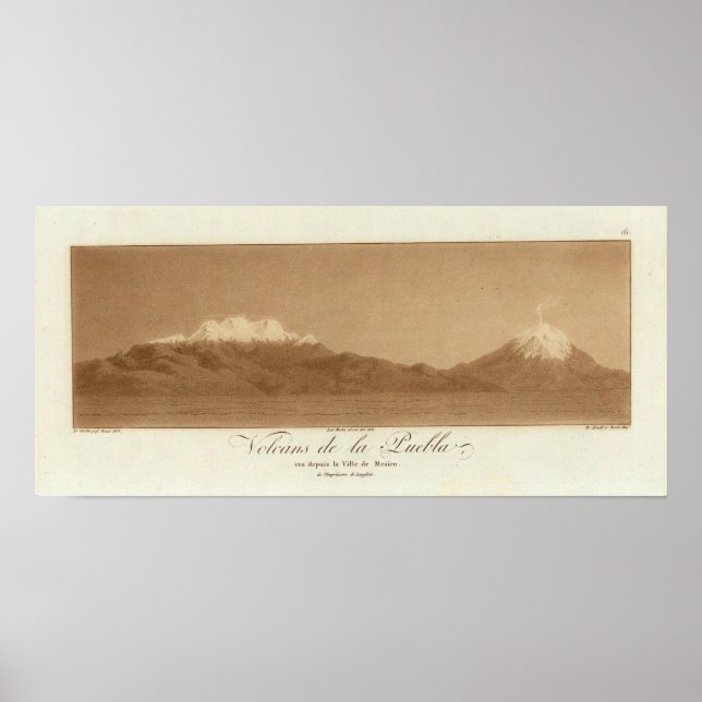Vulkane aus Mexiko-Stadt Poster (Vorne)