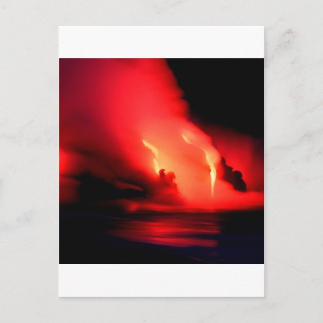 Vulkanfeuer und Eis Kona Hawaii Postkarte (Vorderseite)