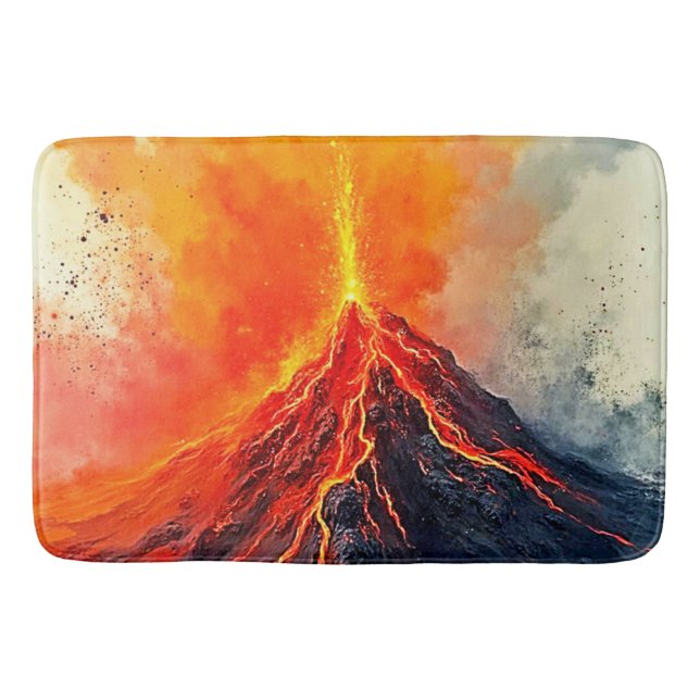 Vulkanische Eruption: Rohkraft Badematte (Vorderseite)