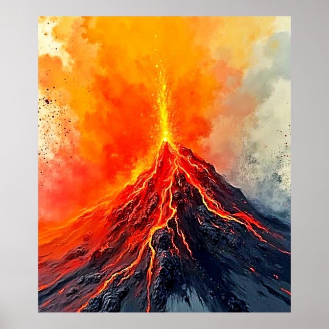 Vulkanische Eruption: Rohkraft Poster (Vorne)