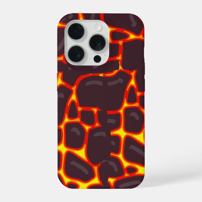 Vulkanische geschmolzene Lava-Textur abstraktes Mu iPhone Hülle (Rückseite)