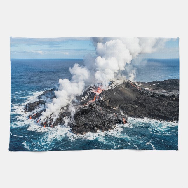Vulkanische Insel Geschirrtuch (Horizontal)