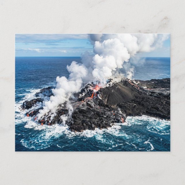 Vulkanische Insel Postkarte (Vorderseite)