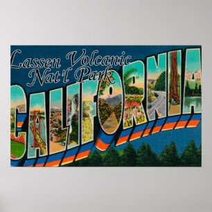 Vulkanischer Nationalpark Lassens, CA Poster