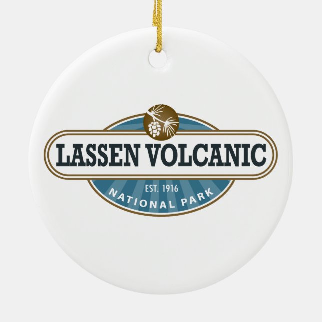 Vulkanischer Nationalpark Lassens Keramik Ornament (Hinten)