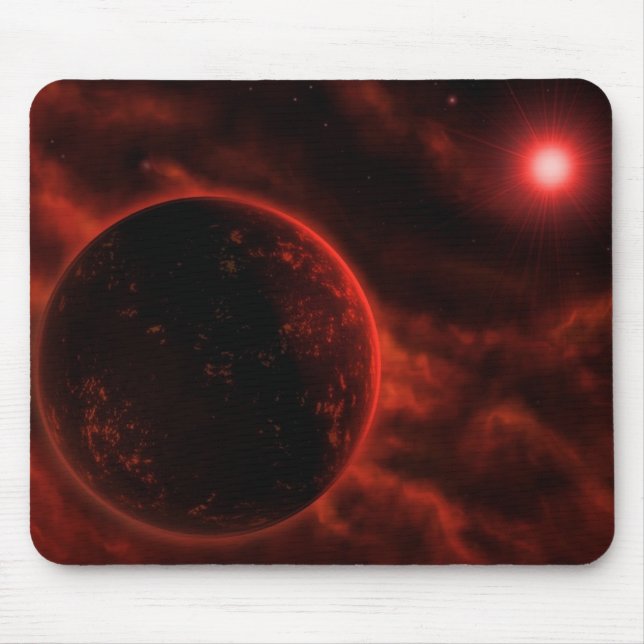 Vulkanischer Planet Mousepad (Vorne)