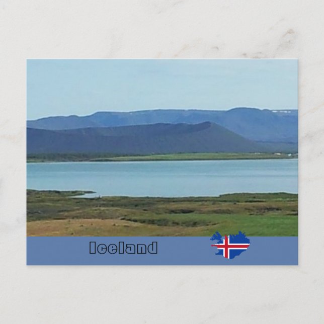 Vulkankrater Hverfjall, Island Postkarte (Vorderseite)