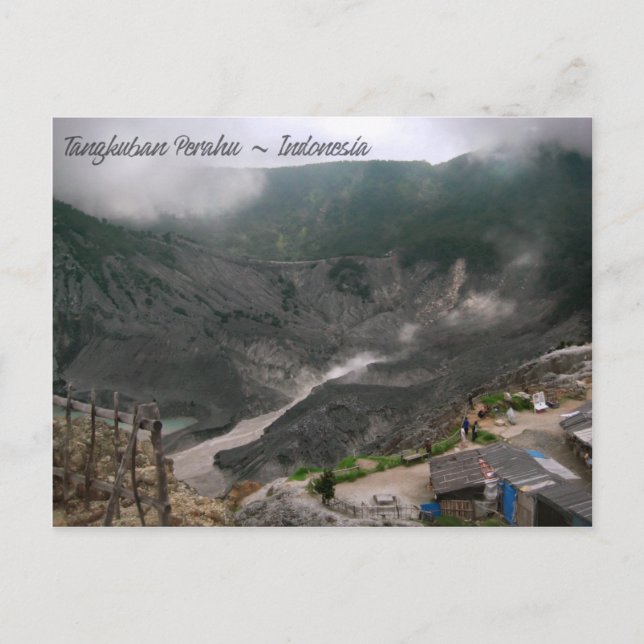 Vulkankrater Indonesien Postkarte (Vorderseite)