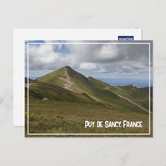 Vulkanlandschaft Puy de Sancy, Frankreich Feiertagspostkarte (Vorne/Hinten)