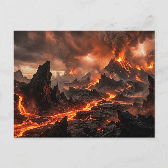 Vulkanlava Postkarte (Vorderseite)