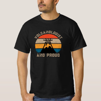 Vulkanologe und Proud - Retro-Vulkan T-Shirt