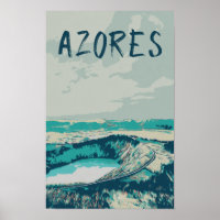 Vulkanschügel auf den Azoren, Atlantik P