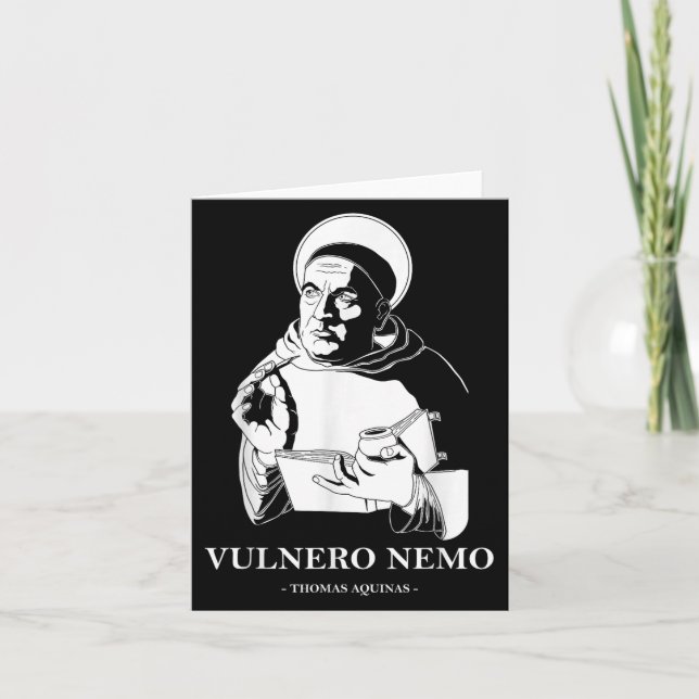 Vulnero Nemo katholischer Saint Thomas Aquinas Quo Karte (Vorderseite)
