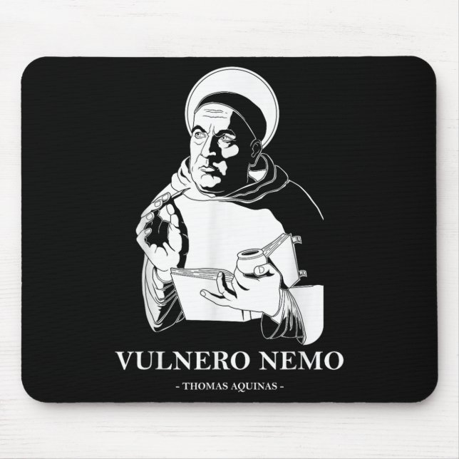 Vulnero Nemo katholischer Saint Thomas Aquinas Quo Mousepad (Vorne)