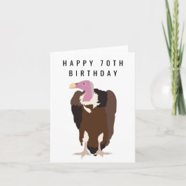 Vulture Bird Illustration Happy 70. Geburtstag Karte