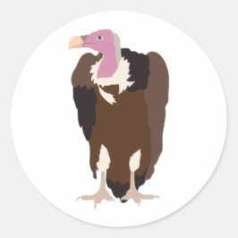 Vulture Bird-Illustration Runder Aufkleber