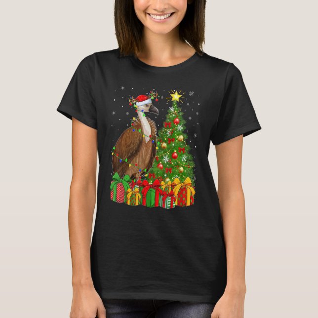 Vulture Bird   Xmas Holiday Santa Vulture Christma T-Shirt (Vorderseite)