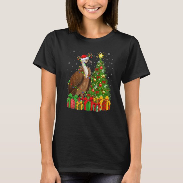 Vulture Bird  Xmas Holiday Santa Vulture Christmas T-Shirt (Vorderseite)
