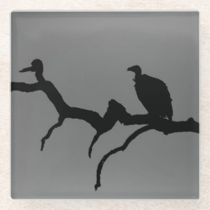 Vulture Silhouette Glasuntersetzer