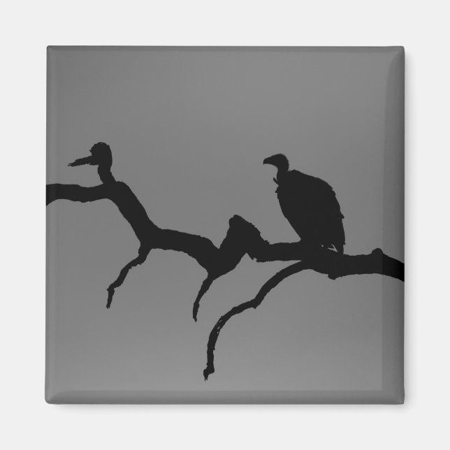 Vulture Silhouette Magnet (Vorne)