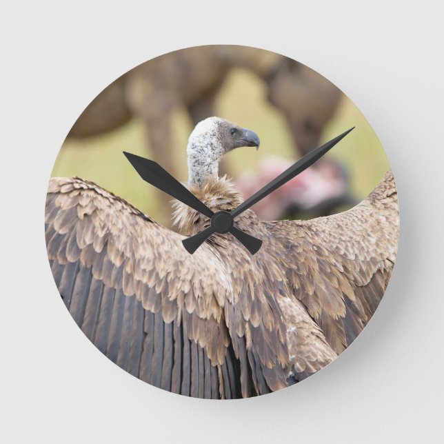 Vulture und Hyena Runde Wanduhr (Vorderseite)