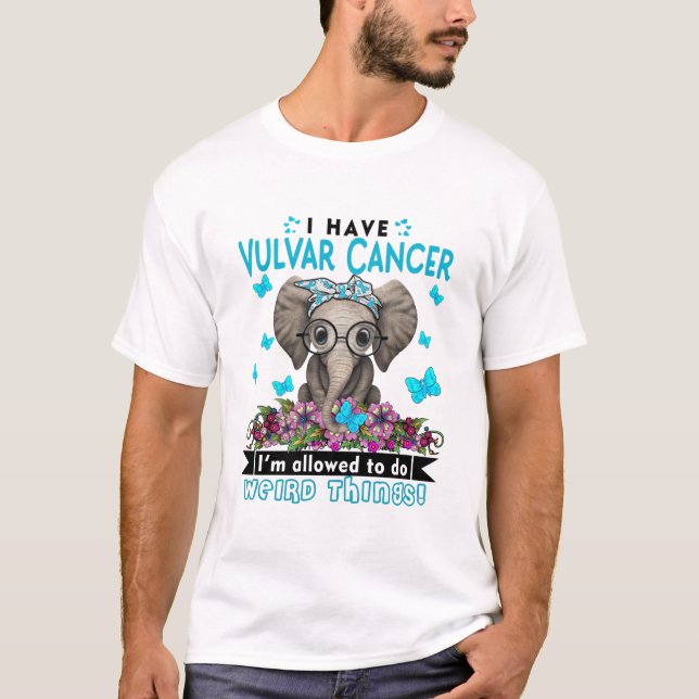 Vulvar Cancer Awareness Month Ribbon Geschenke T-Shirt (Vorderseite)