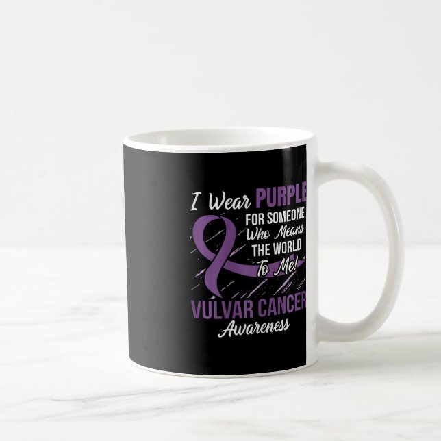 Vulvar Cancer Ribbon jemand, der World to m Kaffeetasse (Rechts)