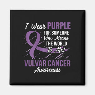 Vulvar Cancer Ribbon jemand, der World to m Magnet
