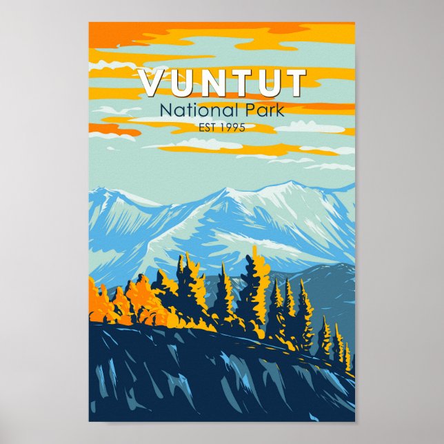 Vuntut National Park Canada Travel Art Vintag Poster (Vorne)