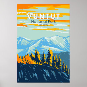 Vuntut Nationalpark Kanada Reise Kunst Vintage Poster