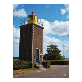 Vuurtoren voor scheepvaart in Willemstad Nederland Fotodruck