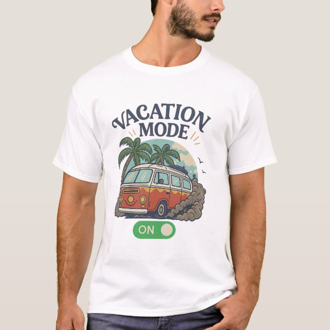 VW Camper Van Palm Tree G T-Shirt (Vorderseite)