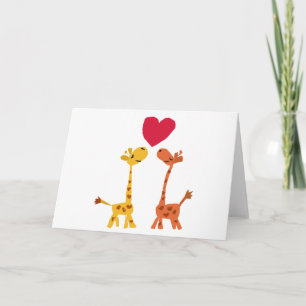 VW - Funny Giraffe Liebe Cartoon Karte