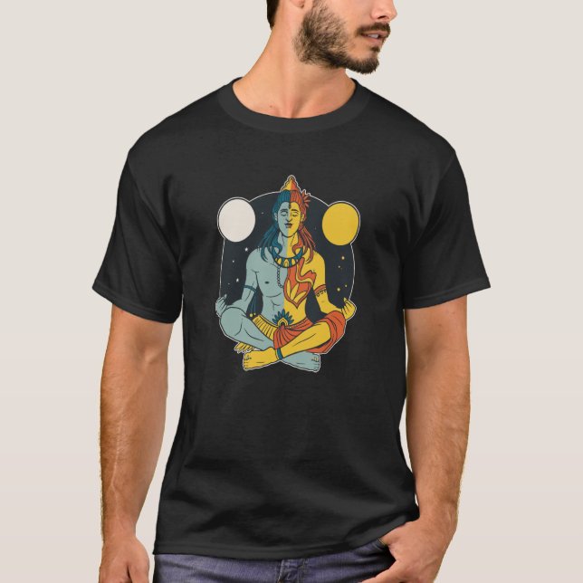 VXL India Proud God Hindi Sikh Moon Hindus Shiva T-Shirt (Vorderseite)