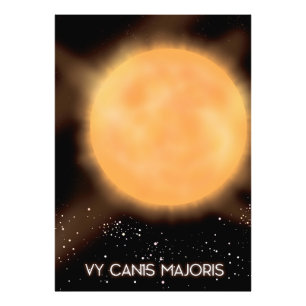 VY Canis Majoris Sonne Weltraum-Kunstposter. Fotodruck