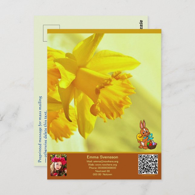 Vykort — Connect, Easter Postkarte (Vorne/Hinten)