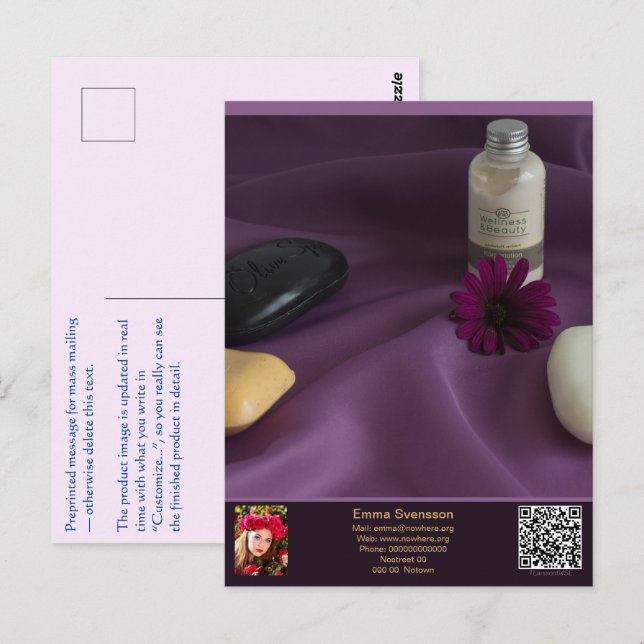 Vykort — Connect, Spa Postkarte (Vorne/Hinten)