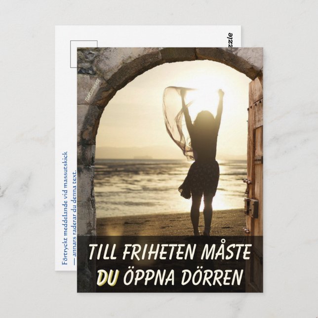 Vykort — Frihetens dörr Postkarte (Vorne/Hinten)