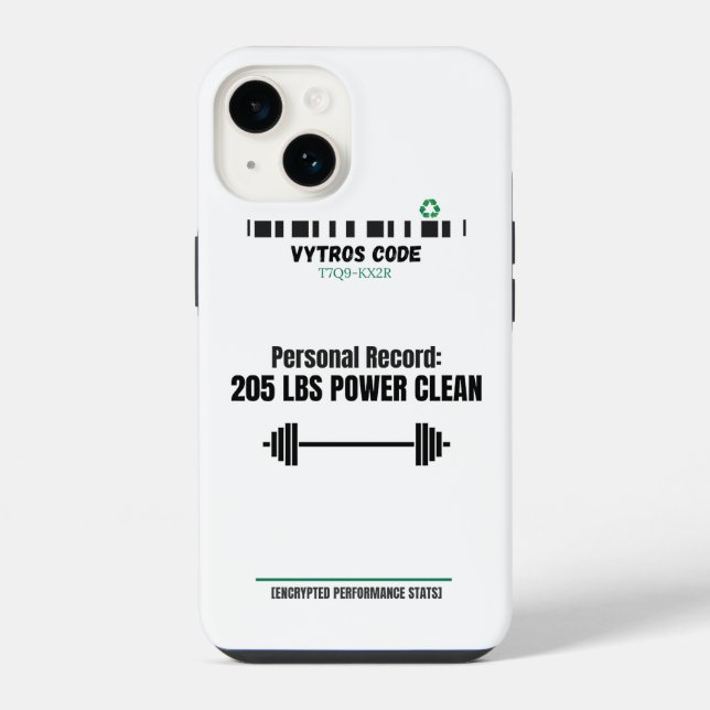 VYTROS "Encrypted Performance Stats" iPhone Case Hülle (Rückseite)