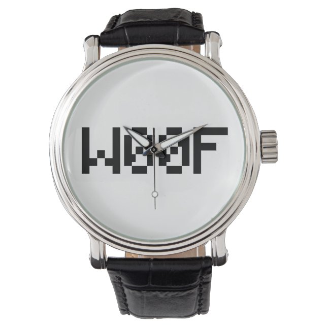 W00F [Leetspeak Animal Sounds] Armbanduhr (Vorderseite)