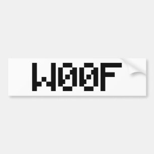 W00F [Leetspeak Animal Sounds] Autoaufkleber