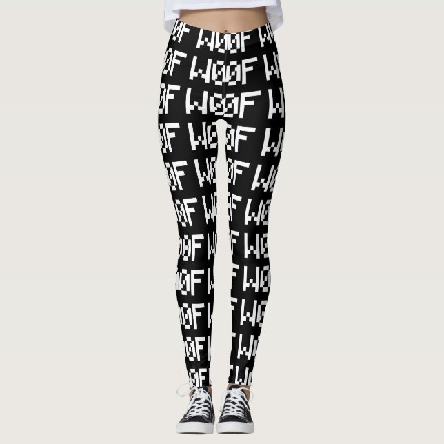 W00F [Leetspeak Animal Sounds] Leggings (Vorderseite)
