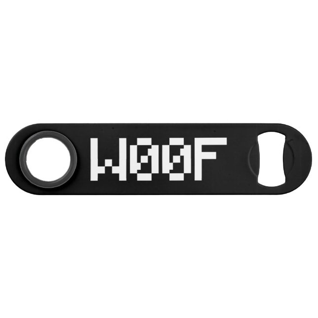 W00F [Leetspeak Animal Sounds] Speed Flaschenöffner (Vorderseite (Horizontal))