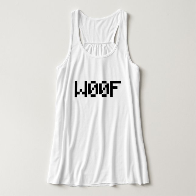 W00F [Leetspeak Animal Sounds] Tank Top (Design Vorderseite)